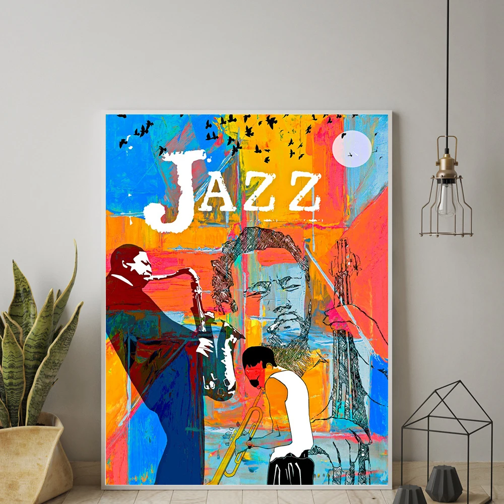 

Graffiti Art Jazz Superstar Poster on Canvas Painting Abstract Street Wall Art Picture For Living Room Home Decoration Cuadros