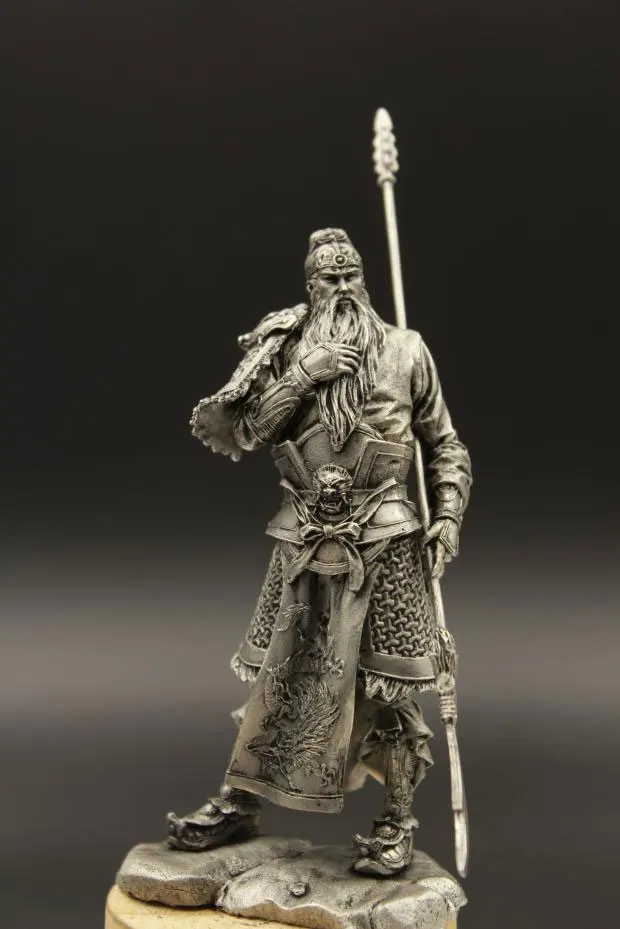 Китайская статическая Изысканная Статуэтка Guan Yu в масштабе 1:18 из оловянного