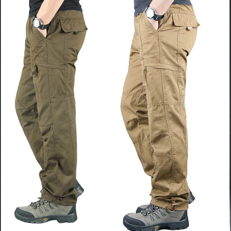 

Tactical Pants Men Quick Dry Army Trousers Outdoor Tactical Casual Elastic Waist Multi Pocket Spring Cargo Long Trousers