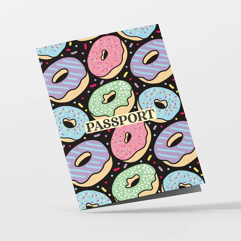 Обложка на паспорт пончик с пончиком чехол для девочек модный стильный держатель