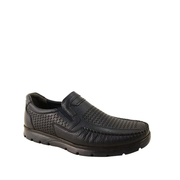 

Forelli/мужская темно-синяя удобная обувь из натуральной кожи; Модель 32618 года; Кроссовки в турецком стиле; Сандалии; Анатомическая обувь; Экспе...