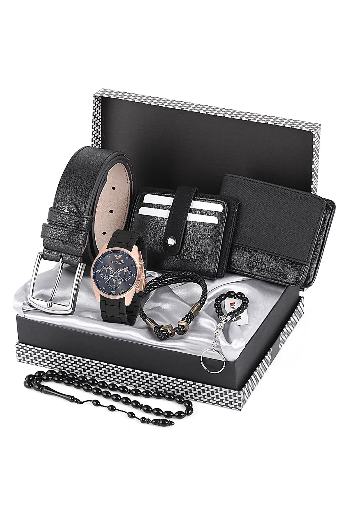 

Мужские наручные часы и кошелек, браслет, комплект из двух предметов, подарок на день Святого Валентина, любовь