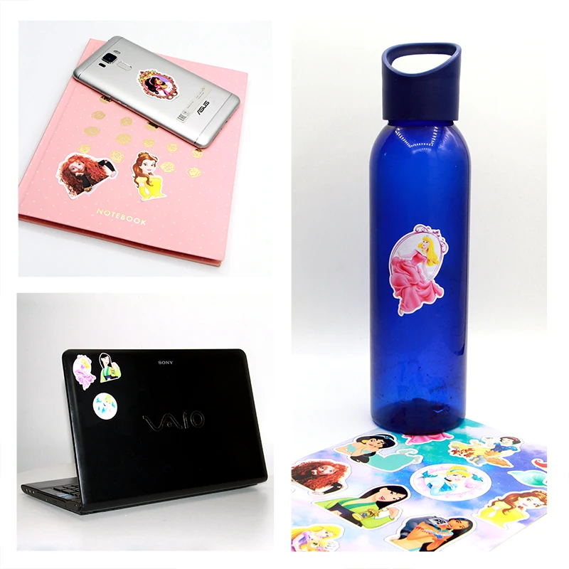 Самоклеющиеся наклейки принцессы Диснея милые для девочек на телефон ноутбук