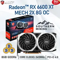 MSI RX 6600 XT MECH 2X 8G OC Graphics 8GB GDDR6 128Bit RX 6600 XT AMD Radeon RX 6600 XT Video Card GDDR6 HDCP Mining Card New