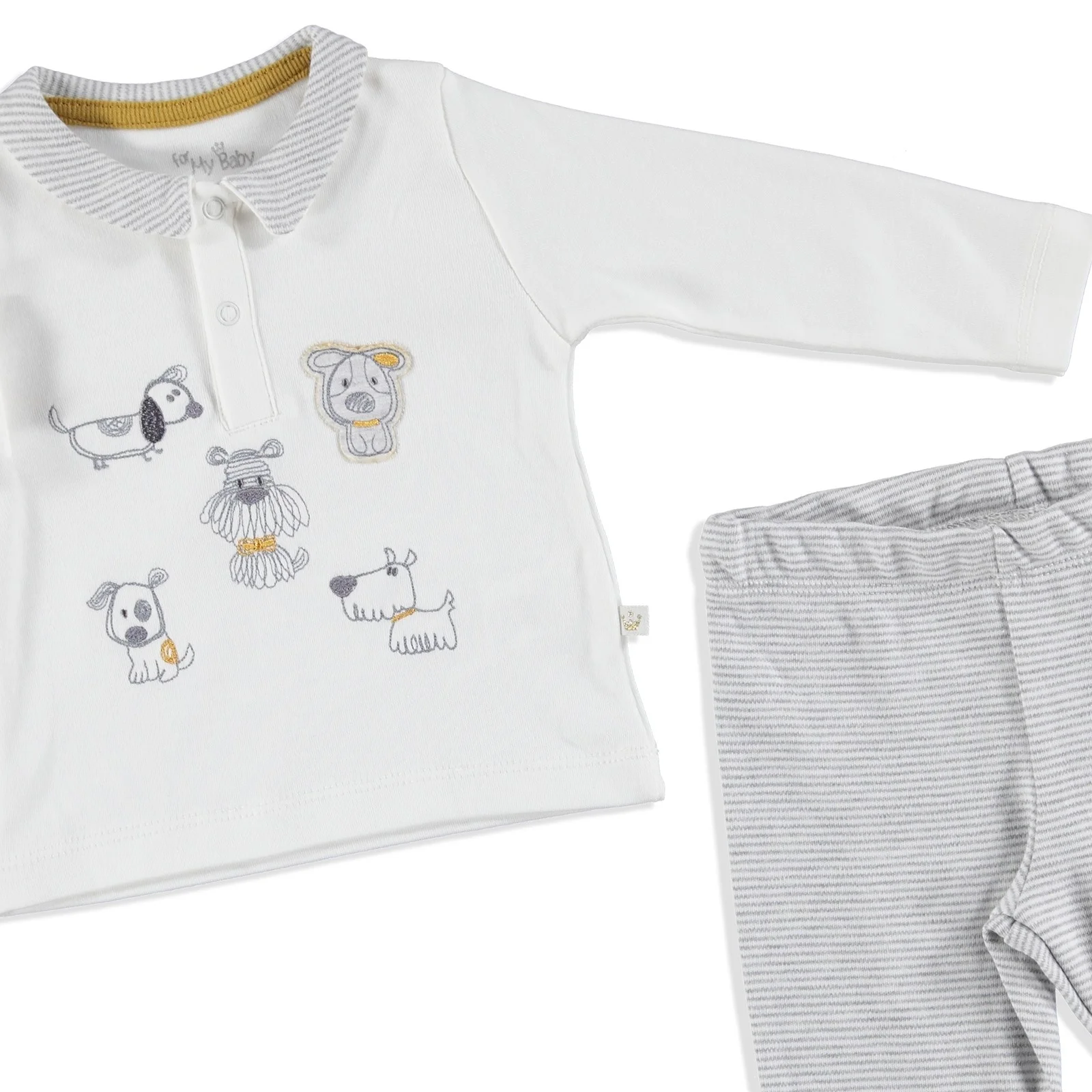 Ebebek For My Baby/зимняя футболка поло Picoli свитер с воротником и штаны комплект из 2