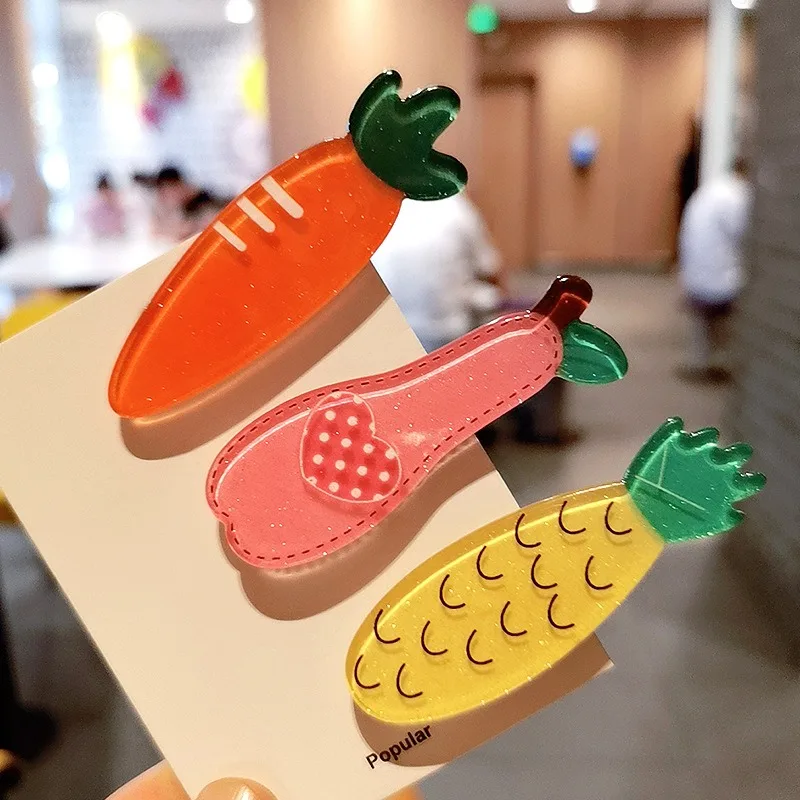 Женская заколка для волос аксессуар с арбузом ананасом клубникой грушей