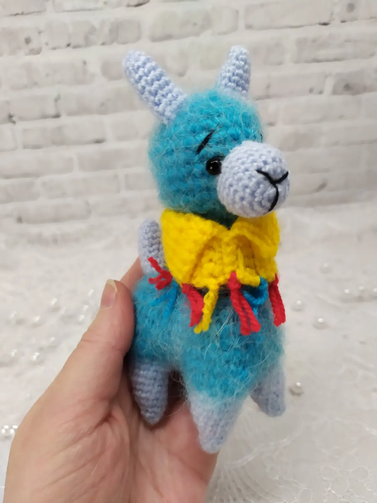 Вязаная игрушка.Амигуруми.Вязаная альпака. Лама.Ручная работа - купить по