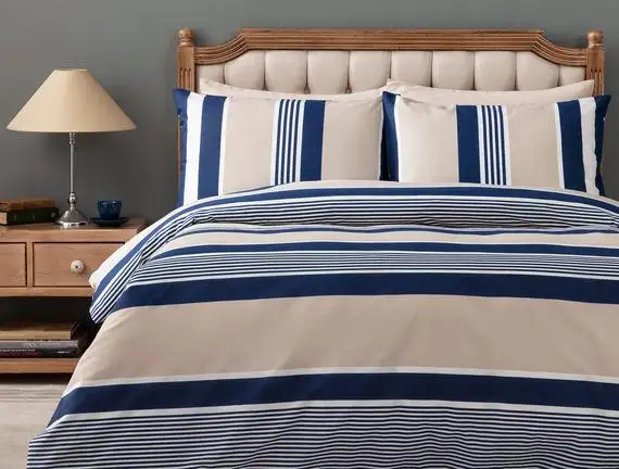 

Maniere Double Ranforce Printed Duvet Cover Set-Soil/Gray 100 cotton special han made quality
