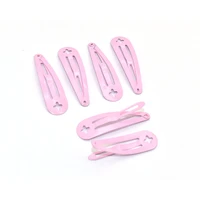 40mm pink metal snap clips blank barrette hair clips snappy clips baby hair slides gift clip hair accessories 20pcs
