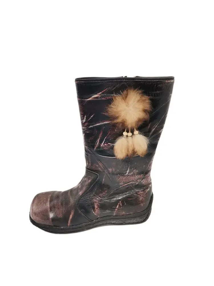 Boots for girls genuine leather (Boots Children Crocs home spring 2022 summer Girl kids Ugg Women's boy toddlers newborns Baby walkers closed