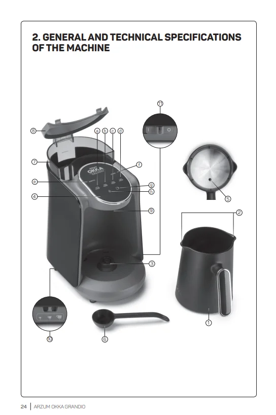 Arzum Okka Grandio Automatic Turkish Coffee Maker | Turkish Coffee Machine| coffee maker portable