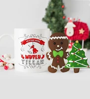 personalized christmas theme mug and handmade royal icing cookie set 21