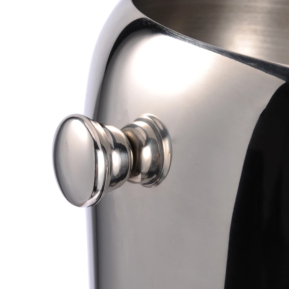 

Stainless Steel Ice Bucket 1.0L Wine Ice Bucket Whiskey Champagne Beer Bucket Large Capacity Bar Appliances