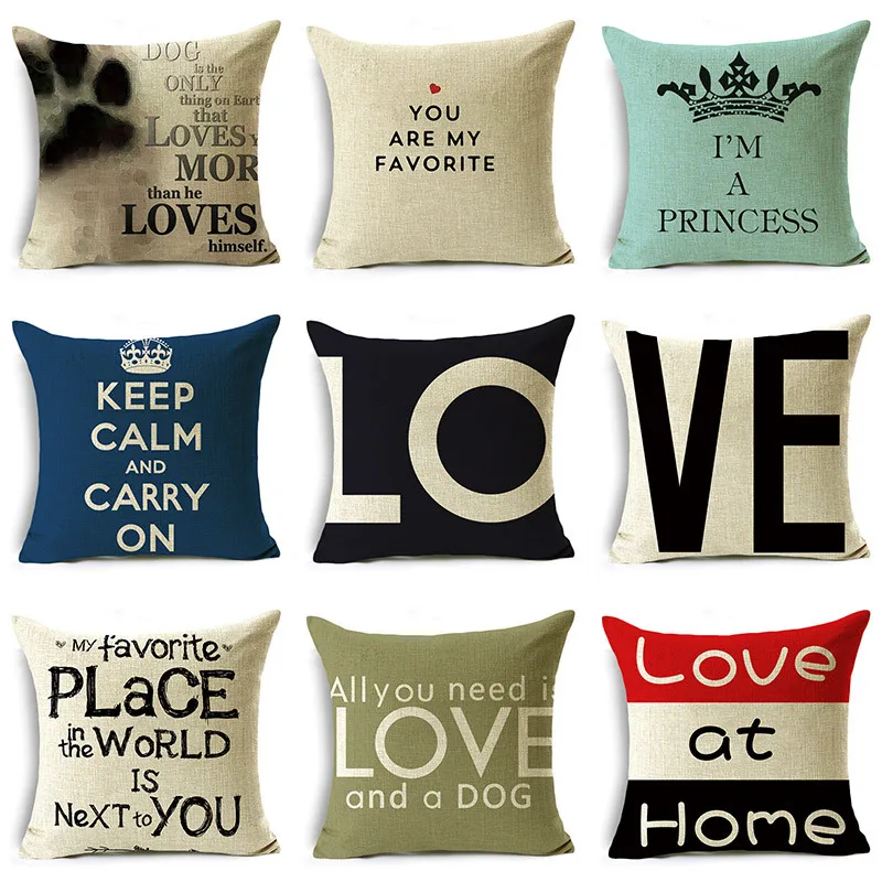 

Square Linen Eiffel Tower Design Pillowcase 40cm/45cm and 50cm Sofa Decoration Cushion Cover