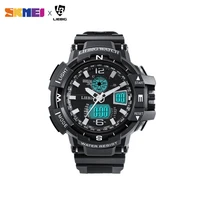 2 time dual display fashion men sports watch military back light date electronic quartz wristwatch relogio masculino l4006