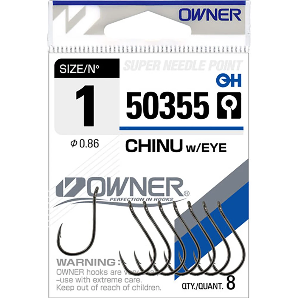Крючки OWNER 50355 Chinu with Eye оригинальные рыболовные крючки | Спорт и развлечения