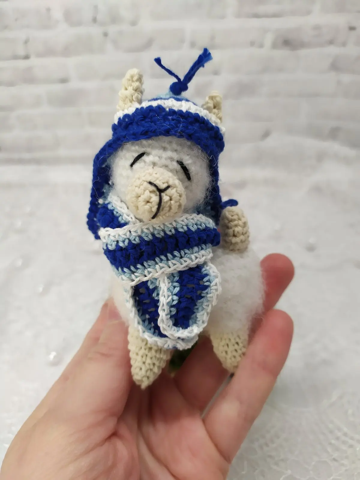 Вязаная игрушка.Лама.Вязаная альпака.Вязаная лама.Амигуруми |