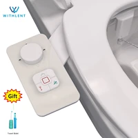 withlent bidet attachment ultra slim toilet seat attachment dual nozzle bidet adjustable water pressure non electric ass sprayer