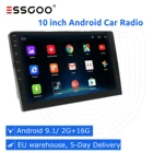 Автомагнитола ESSGOO, 10 дюймов, Android 9,1, GPS-навигация, Wi-Fi, универсальная Автомагнитола 2 Din, стерео, Bluetooth, Mirrorlink, мультимедийный плеер