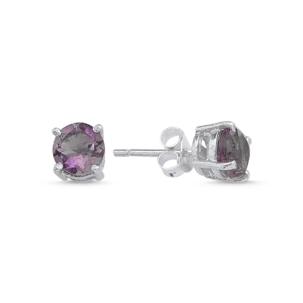 

Silver 925 Sterling Spiked Engagement Earrings