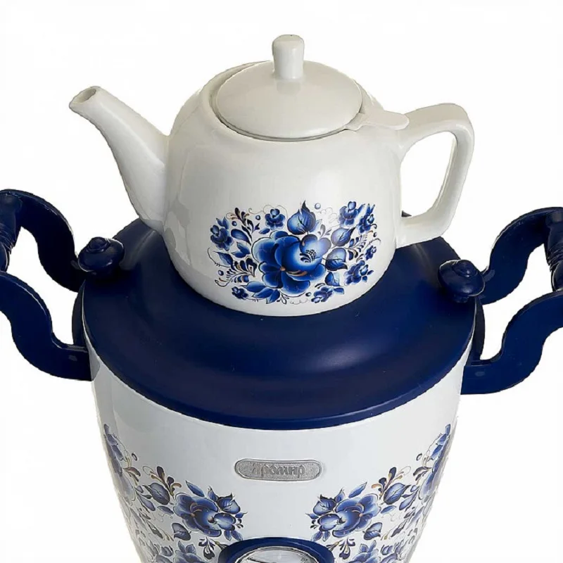 Самовар электрический ЯРОМИР ЯР-1801 &quotГжель&quot Мощность 2300 Вт 4 литра | Бытовая