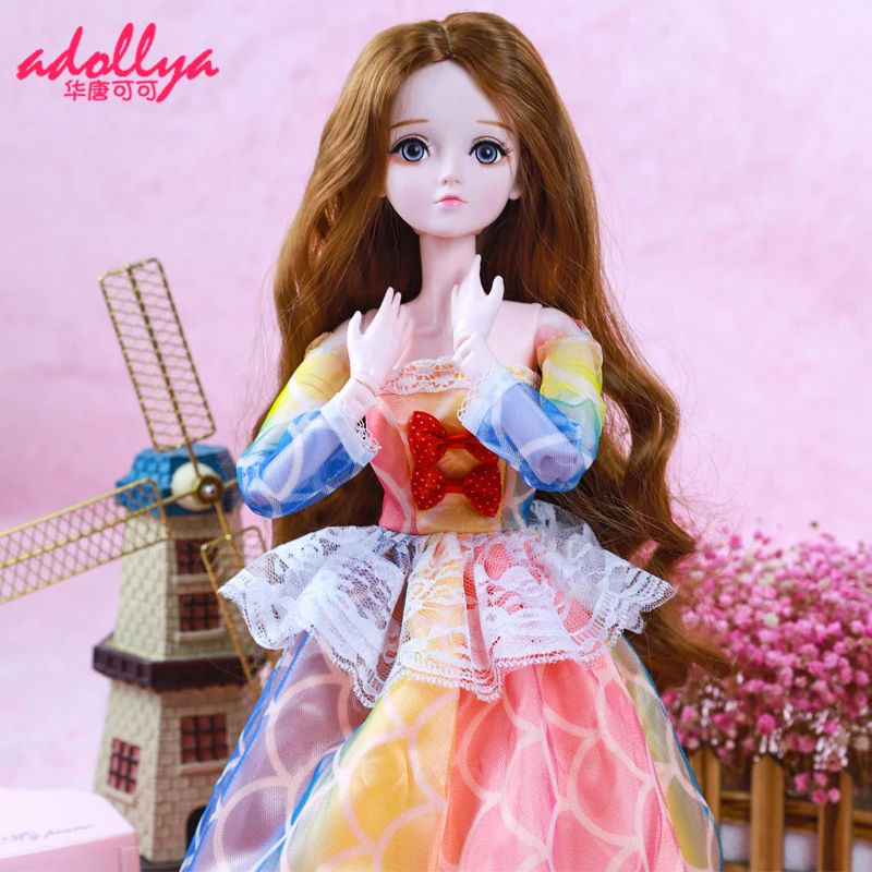 

Одежда для кукол Adollya 55-60 см платье принцессы игрушки для девочек Одежда для кукол аксессуары 1/3 BJD DIY Ручная работа Kawaii Рождественский подаро...