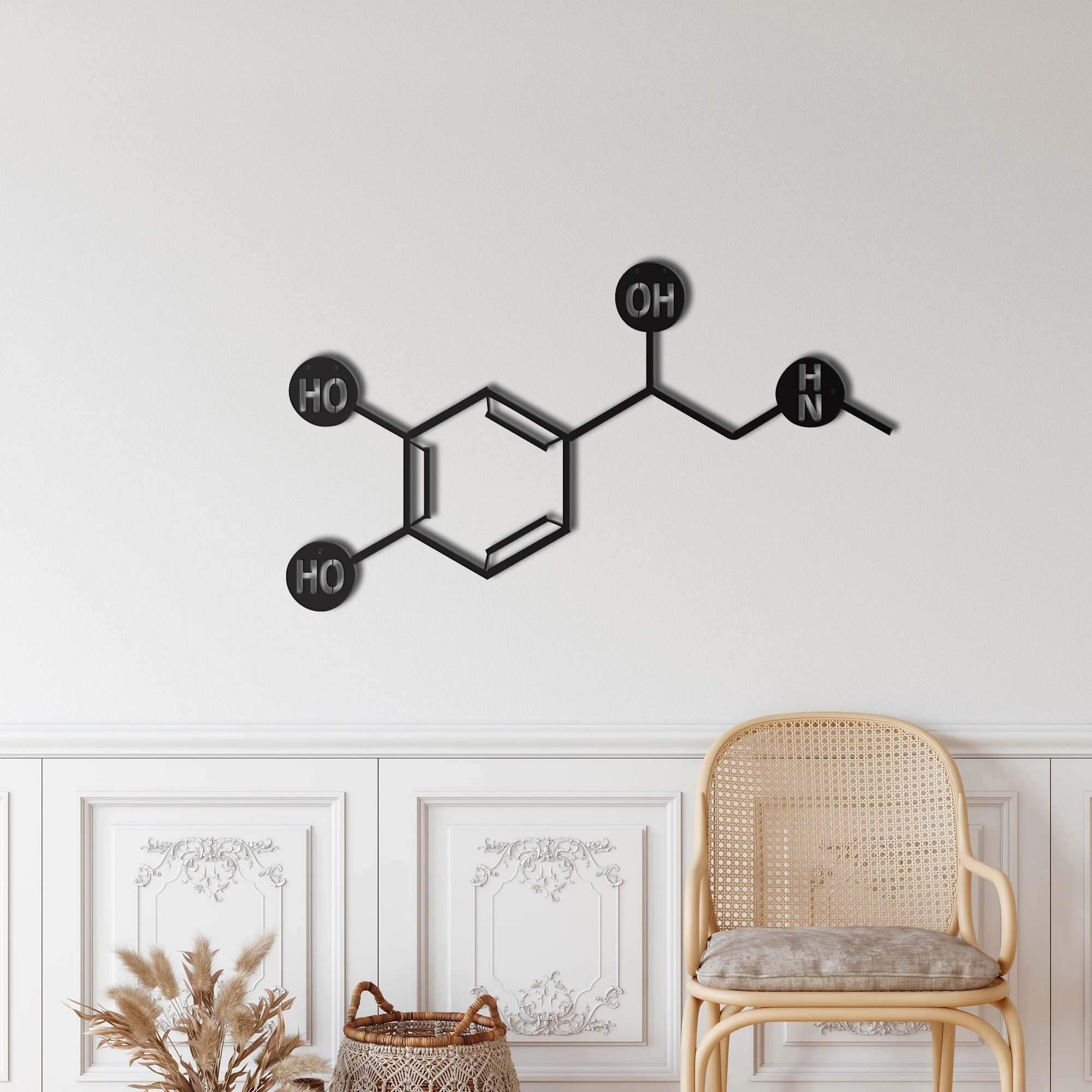 

Metal Wall Art, Adrenaline Molecule, Metal Wall Decor, Home Office Decoration, Symbol Nerd Art Science Art Biology Chemistry Art