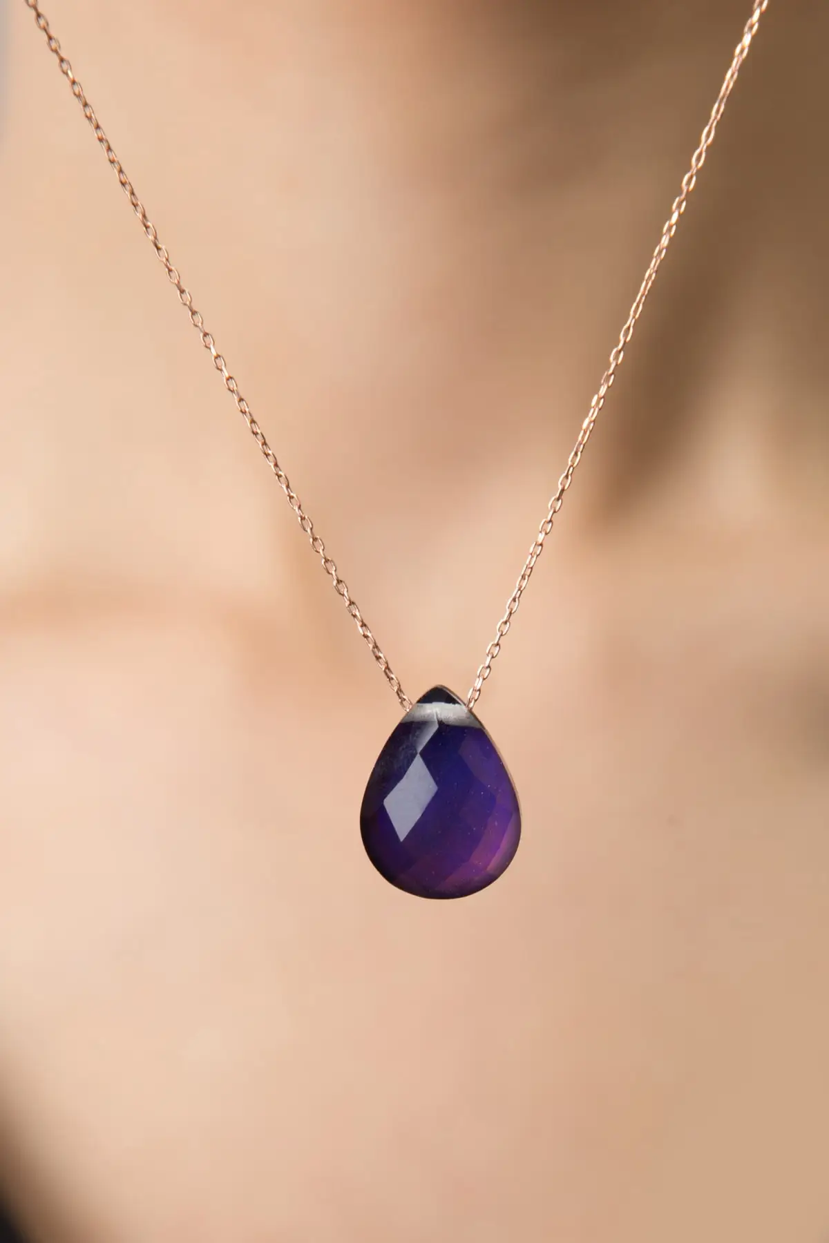 

Bead Stone Necklace for women desire Fashion Jewelry - 925 Sterling Silver