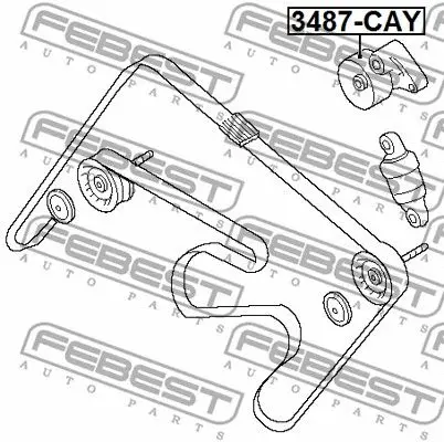 Ролик натяжной PORSCHE CAYENNE 2002 2010 FEBEST 3487 CAY|Маховики эластичные муфты и запчасти| |