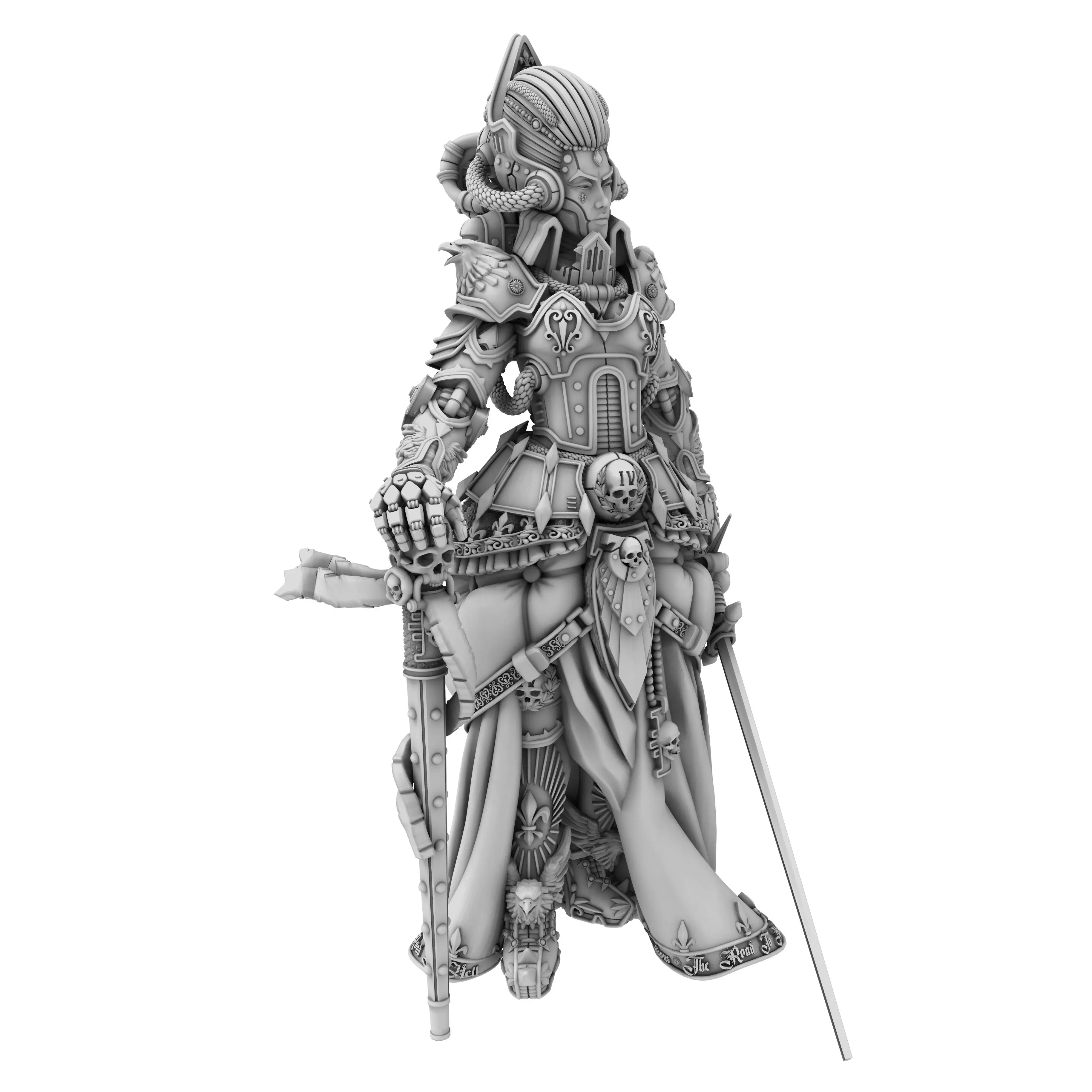 Фигурка для самостоятельной сборки и покраски 36мм леди Инквизитор Итела