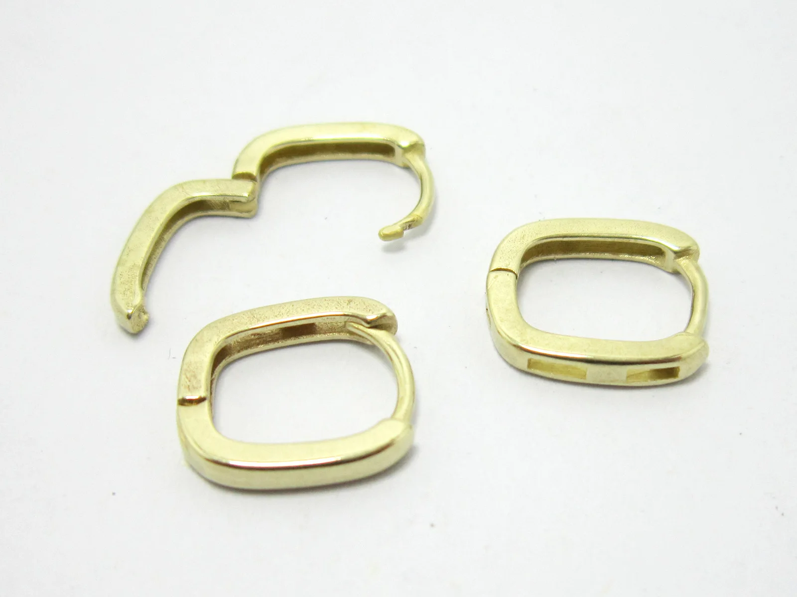 Латунные прямоугольные застежки для сережек 12 3x11 2x2 мм латунные ушные крючки-6 шт.