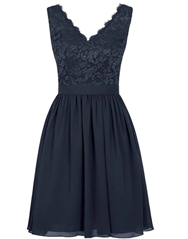 Женское вечернее платье Angel кружевное короткое с v образным вырезом для