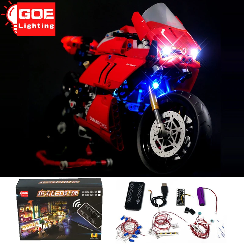 

GOELIGHTING Brand LED Light Up Kit For Lego 42107 For Motorcycle Panigale V4 R Model Blocks Lamp Set Toy(Only Lighting No Model)