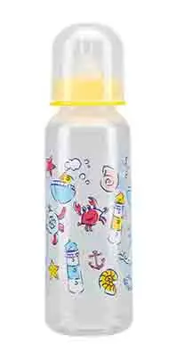 Бутылочка КУРНОСИКИ с крышкой и силиконовой соской молочной 250 мл|Бутылки| |