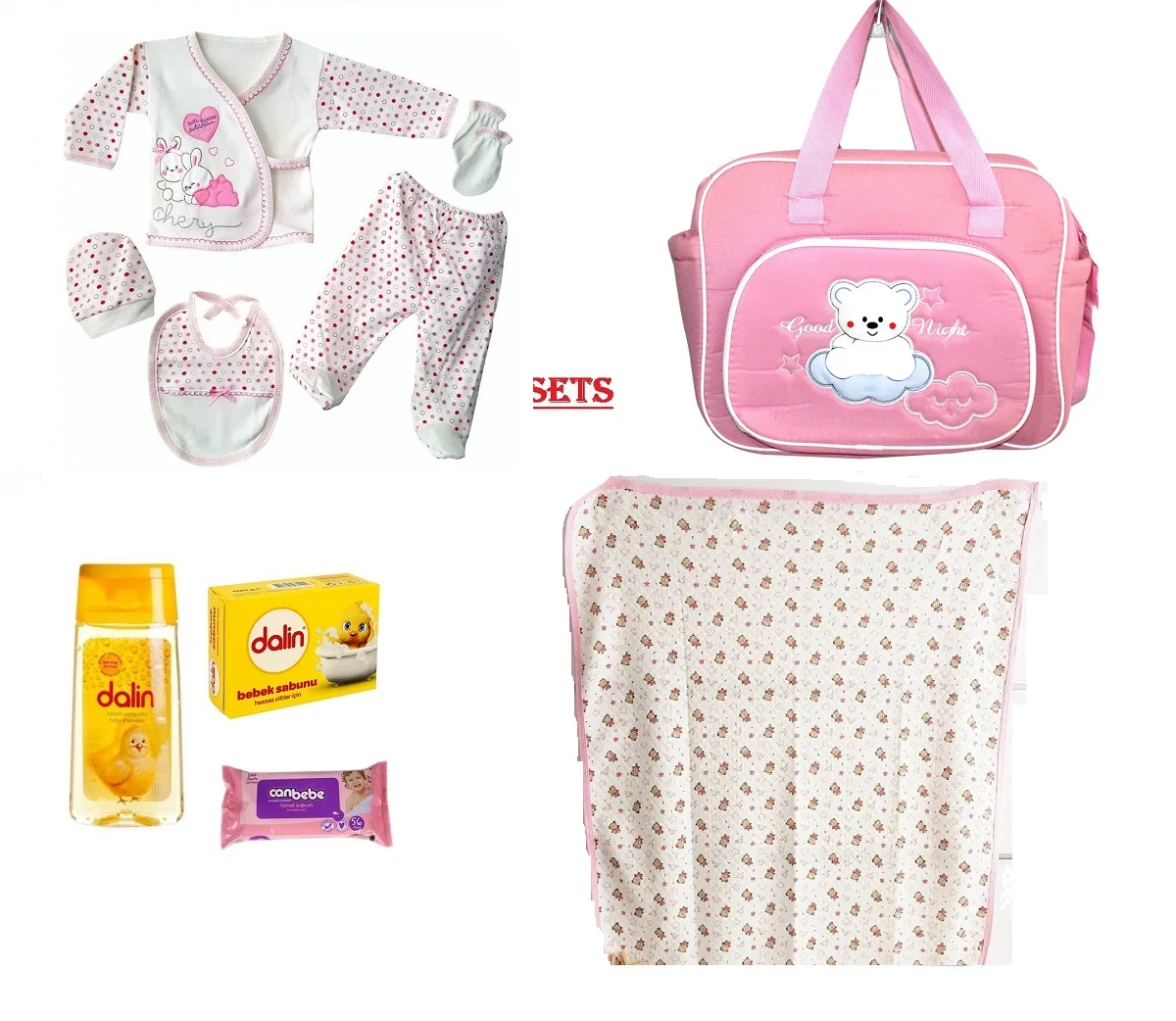 Girl Baby Care Set Hospital Output Team Maternity Set Bag Wet Wipes Shampoo Blanket 2021 New Season Deal Product