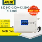Трехдиапазонный усилитель сотовой связи B20 800 1800 2600 4G, ретранслятор 4G GSM 2g 4g, Усилитель мобильного сигнала LTE DCS LTE 4G, ретранслятор