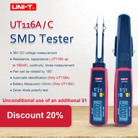 uni t smd tester ut116a ut116c professional rotatable and with tweezer high precision resistor capacitor tester with clip