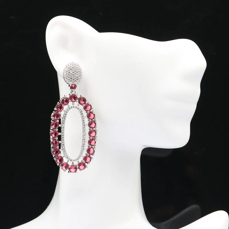 43x15 мм супер большой европейский дизайн малиновый родолит гранат Яркий Циркон