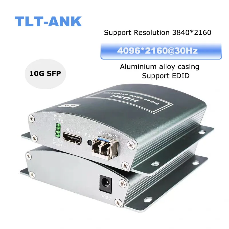 TLT-ANK 4K HDMI2.0 Over Fiber Extender HDMI To Fiber Optic Converter HDMI Transmitter Receiver Over Fiber LC cable With 10G SFP