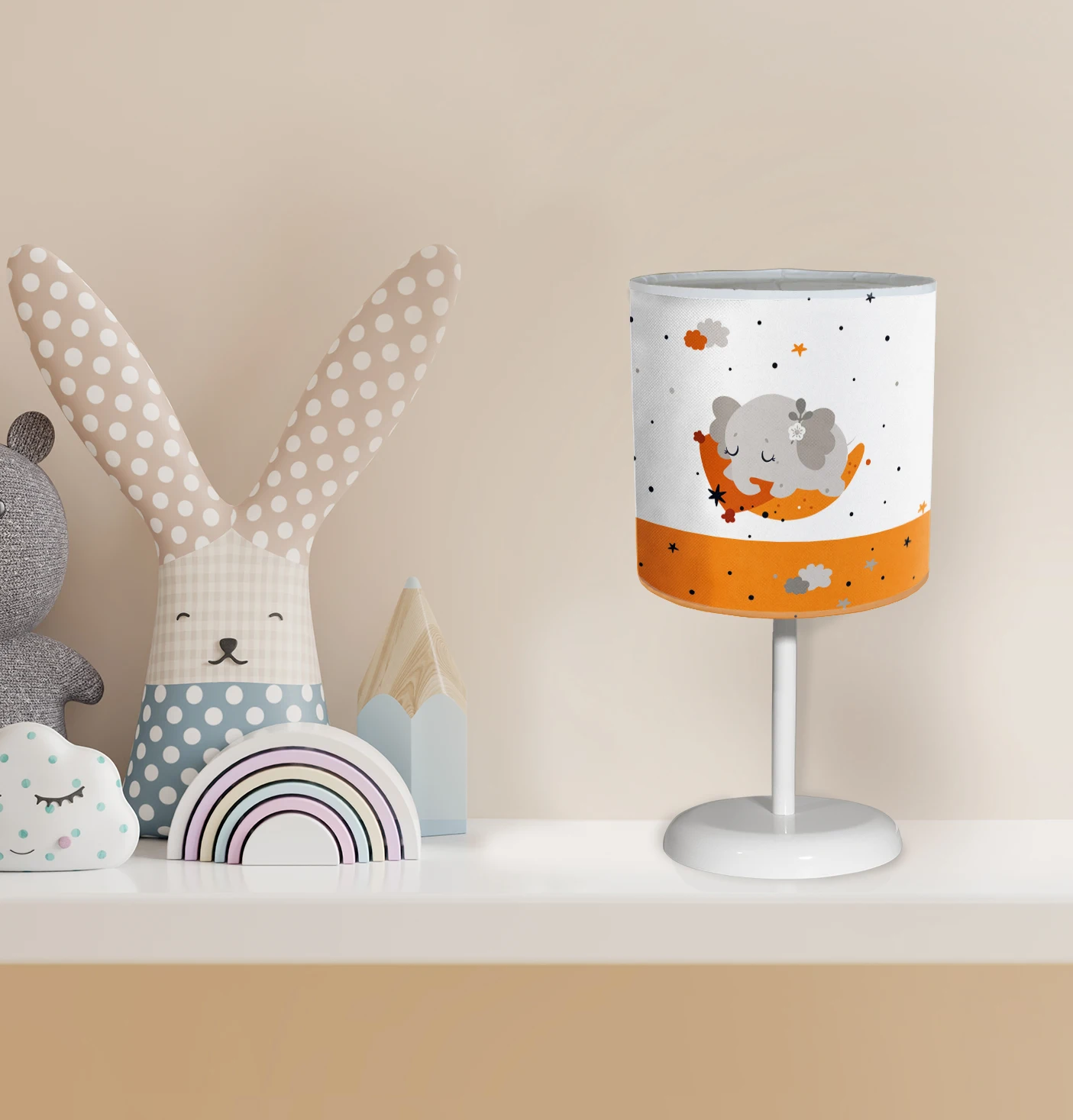 

kids room lampshade models decoration baby lighting light table lamp chandelier lampshade Elephant Moon Star space sky patterned