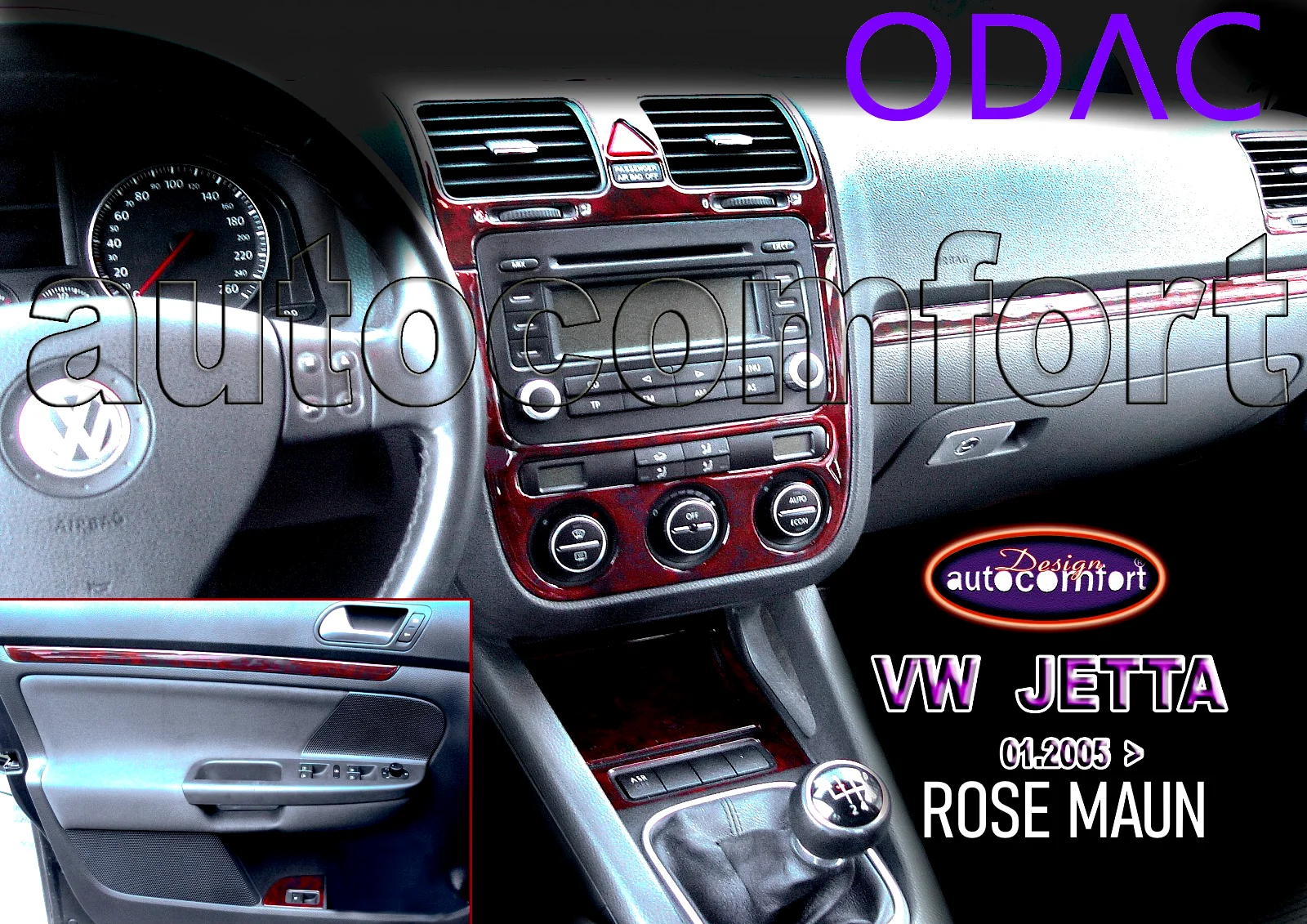 For VW Golf 5-Jetta Dashboard Kit - ODAC Tuning, Interior Stickers, Coating, Lining, Cover, Vehicle, Car Accessories