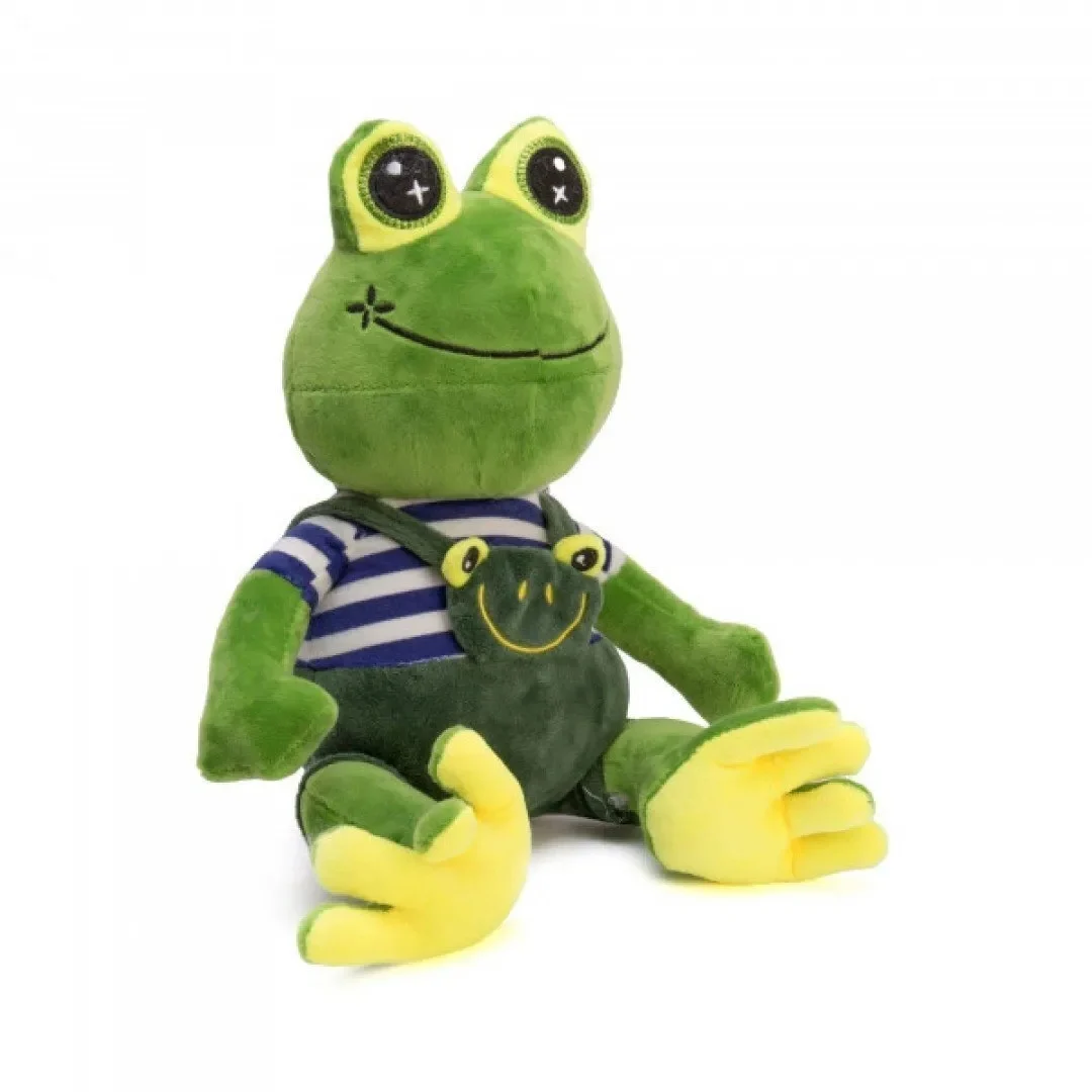 Мягкая игрушка &quotЛягушка&quot в комбинезоне 40см |