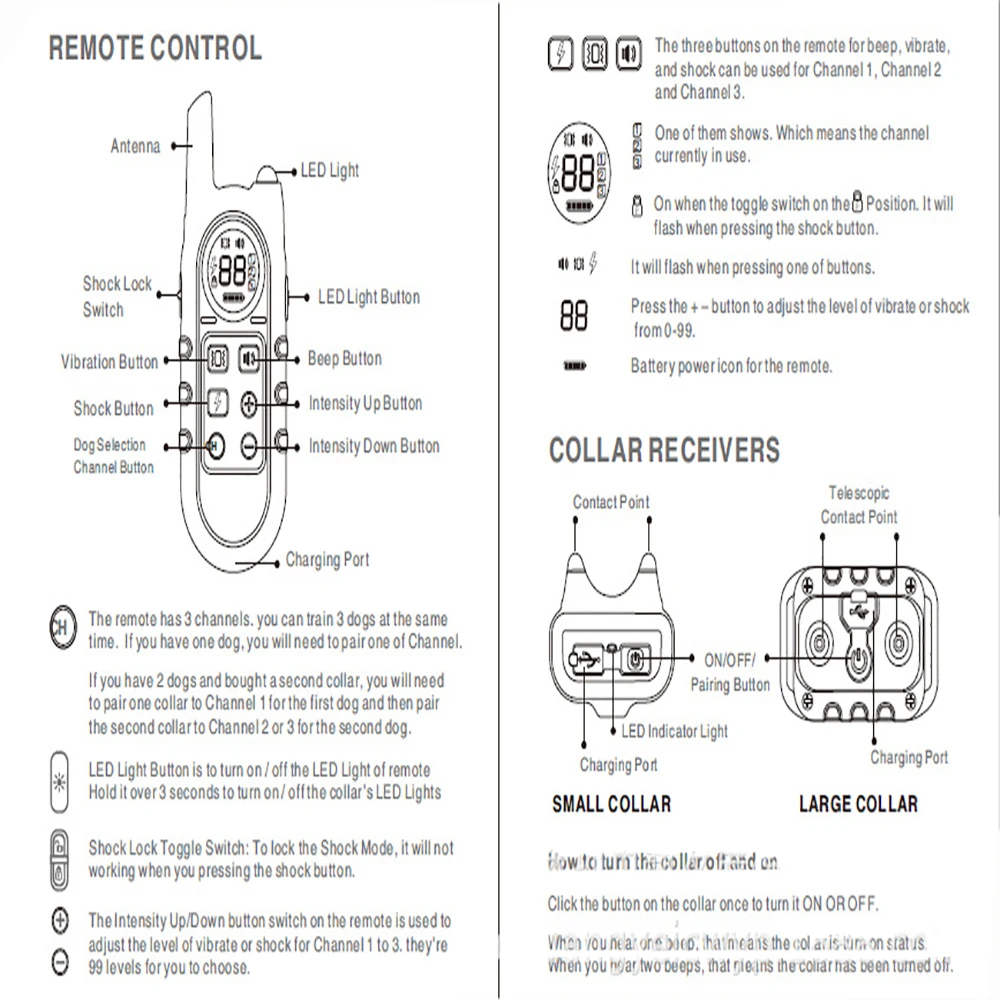 10 шт. собачий поводок с пультом дистанционного управления |