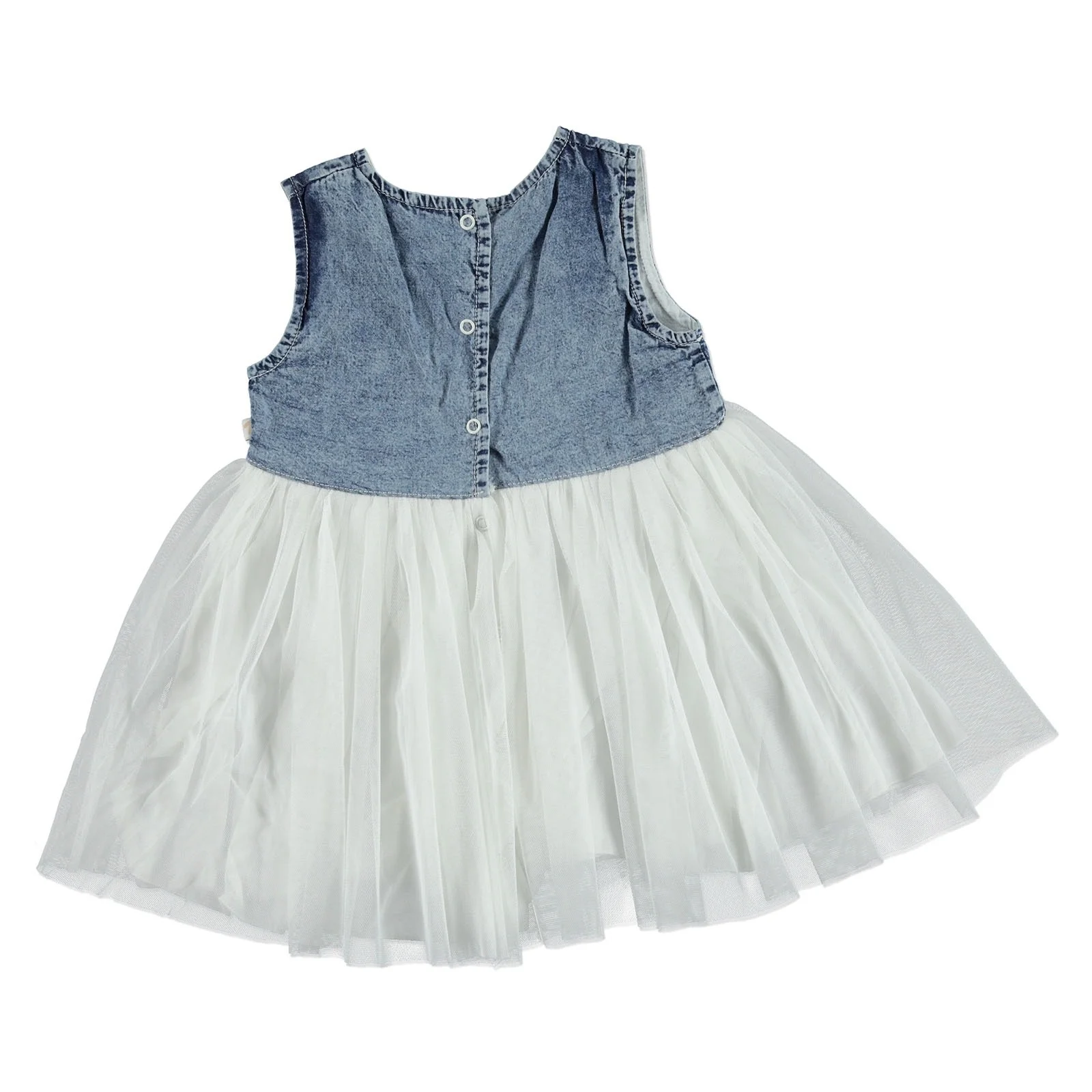 Ebebek BabyZ/летнее джинсовое платье с короткими рукавами и вырезом лодочкой для