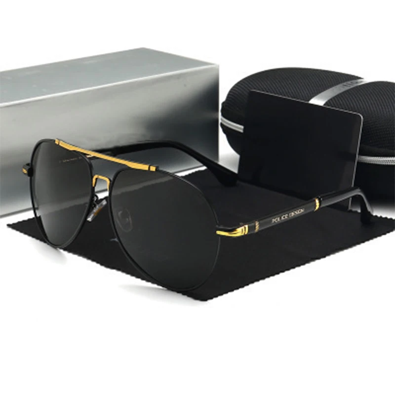 Мужские поляризованные солнцезащитные очки авиаторы высшего качества брендовые