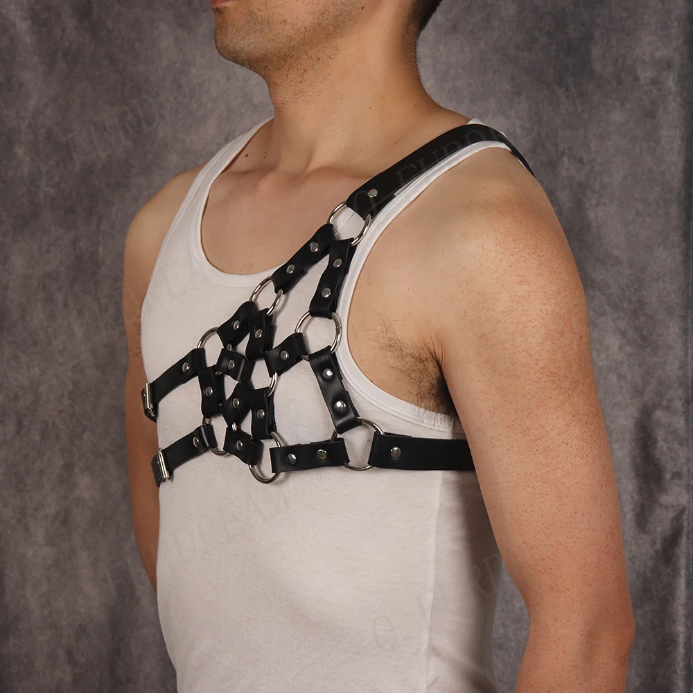 Хит продаж мужские нательные портупеи для мужчин кожаный бондаж сексуальные