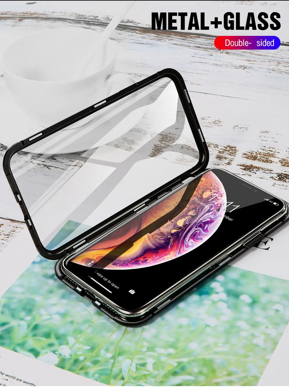 Чехол KISS на магните для samsung A50 A70 A20 A30 S10 S9 S8, чехол из закаленного стекла для samsung S10 Plus, Магнитный чехол