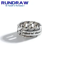 rundraw fashion silver color men youth single rings zinc alloy jewelry for gothic party jewelry gifts rings