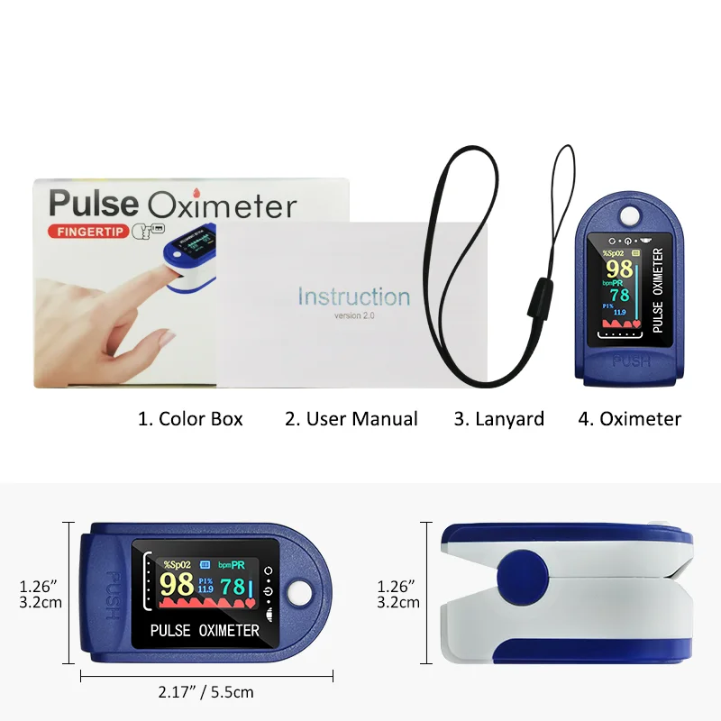 

Digital Oximeter Finger Pulse Monitor Oximeter Finger Clip Oxygen Saturation Monitor Heart Rate Meter Dropshipping