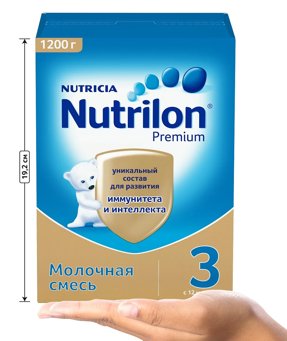 Молочко Nutrilon Премиум 3 1200г с 12месяцев|Сухое молоко от 1 года| |